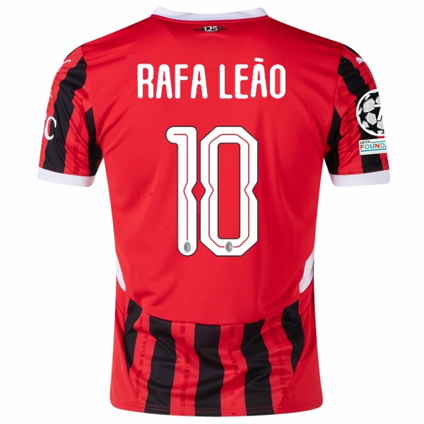 Dynamic Texture Weightless Layering Material Puma AC Milan Rafael Le?o Home Jersey w/ Champions League Patches 24/25 (Puma Red/Puma Black)