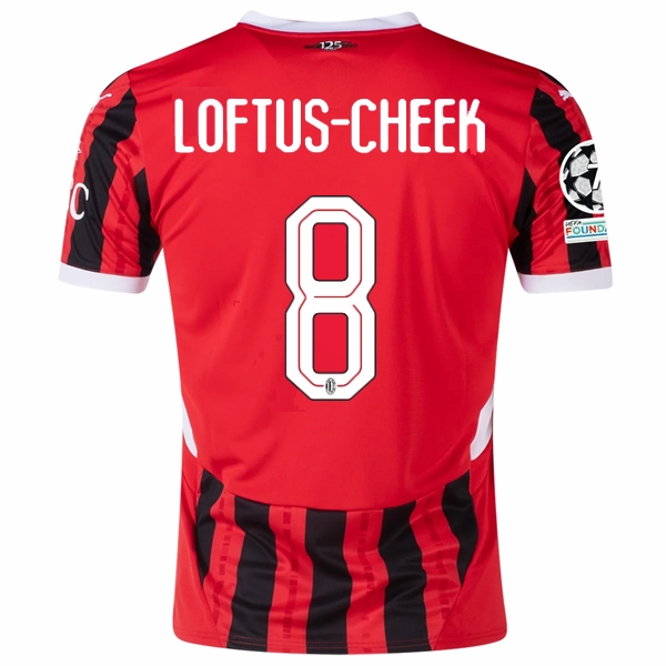 sporty wear Sporty Layers Puma AC Milan Ruben Loftus-Cheek Home Jersey w/ Champions League Patches 24/25 (Puma Red/Puma Black)