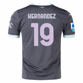 Premium Quality Stitching Urban Fit Puma AC Milan Theo Hernandez Third Jersey w/ Serie A Patch 24/25 (Shadow Gray/Fresh Mint)