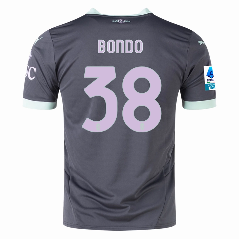 Frictionless Inner Layer Puma AC Milan Warren Bondo Third Jersey w/ Serie A Patch 24/25 (Shadow Gray/Fresh Mint)