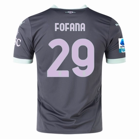 Muscle Fit Non Restrictive Cuffing Puma AC Milan Youssouf Fofana Third Jersey w/ Serie A Patch 24/25 (Shadow Gray/Fresh Mint)