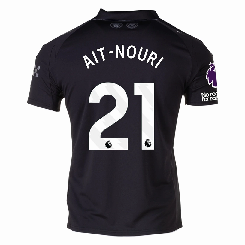 Functional Gear Contoured Silicone Grippers Puma Ait- Nouri Men's Manchester City Away Jersey 25/26 w/ NRFR   EPL Patches (Puma Black)