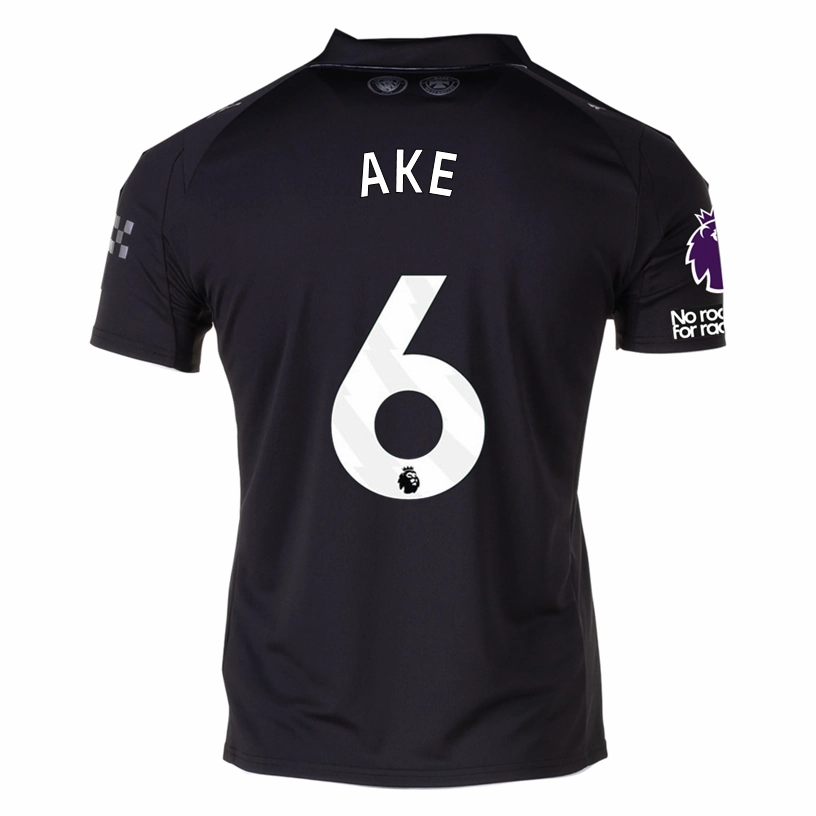 Pro Fit Puma Ake Men's Manchester City Away Jersey 25/26 w/ NRFR   EPL Patches (Puma Black)