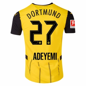 Light Diffusion Knit Puma Borussia Dortmund Authentic Karim Adeyemi Home Jersey w/ Bundesliga Patch 24/25 (Faster Yellow/Puma Black)