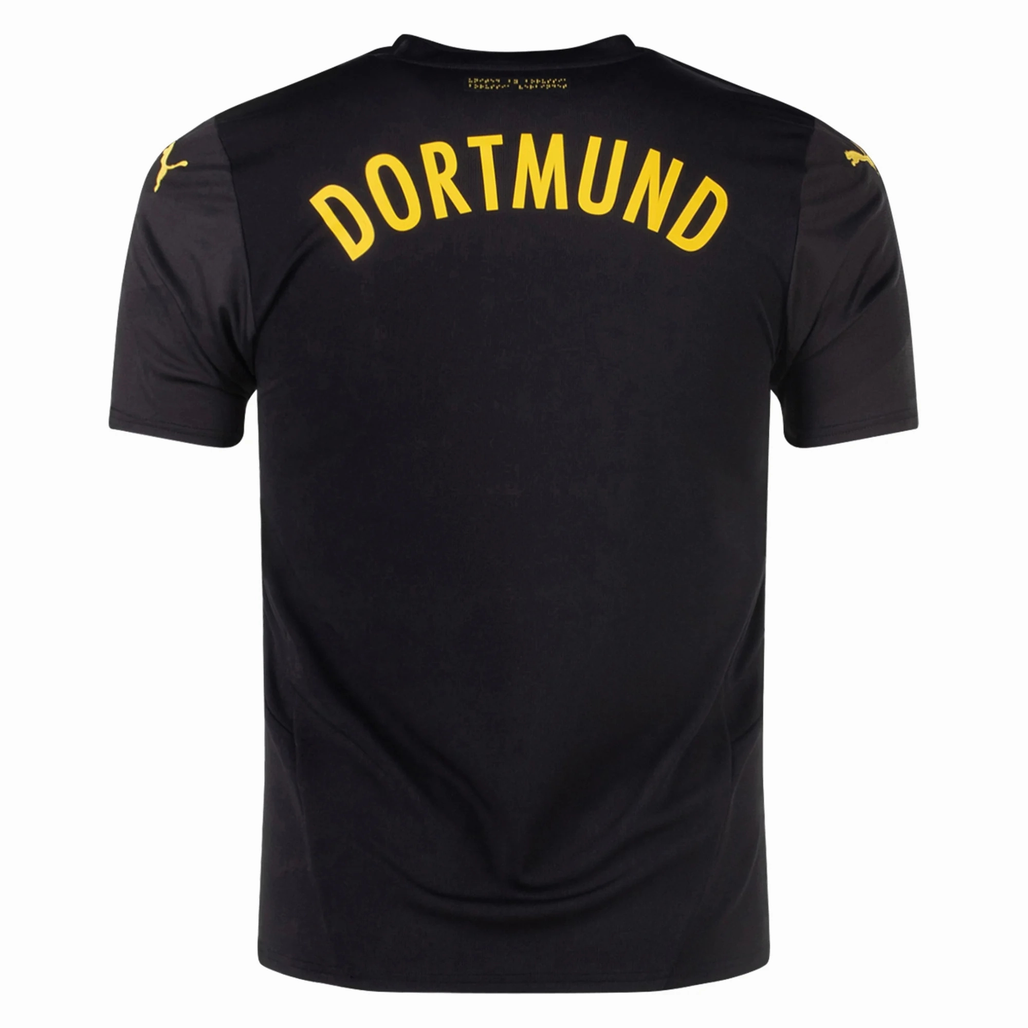 Anti Pilling Construction Interlock Knit Structure Puma Borussia Dortmund Away Jersey 24/25 (Puma Black/Faster Yellow)
