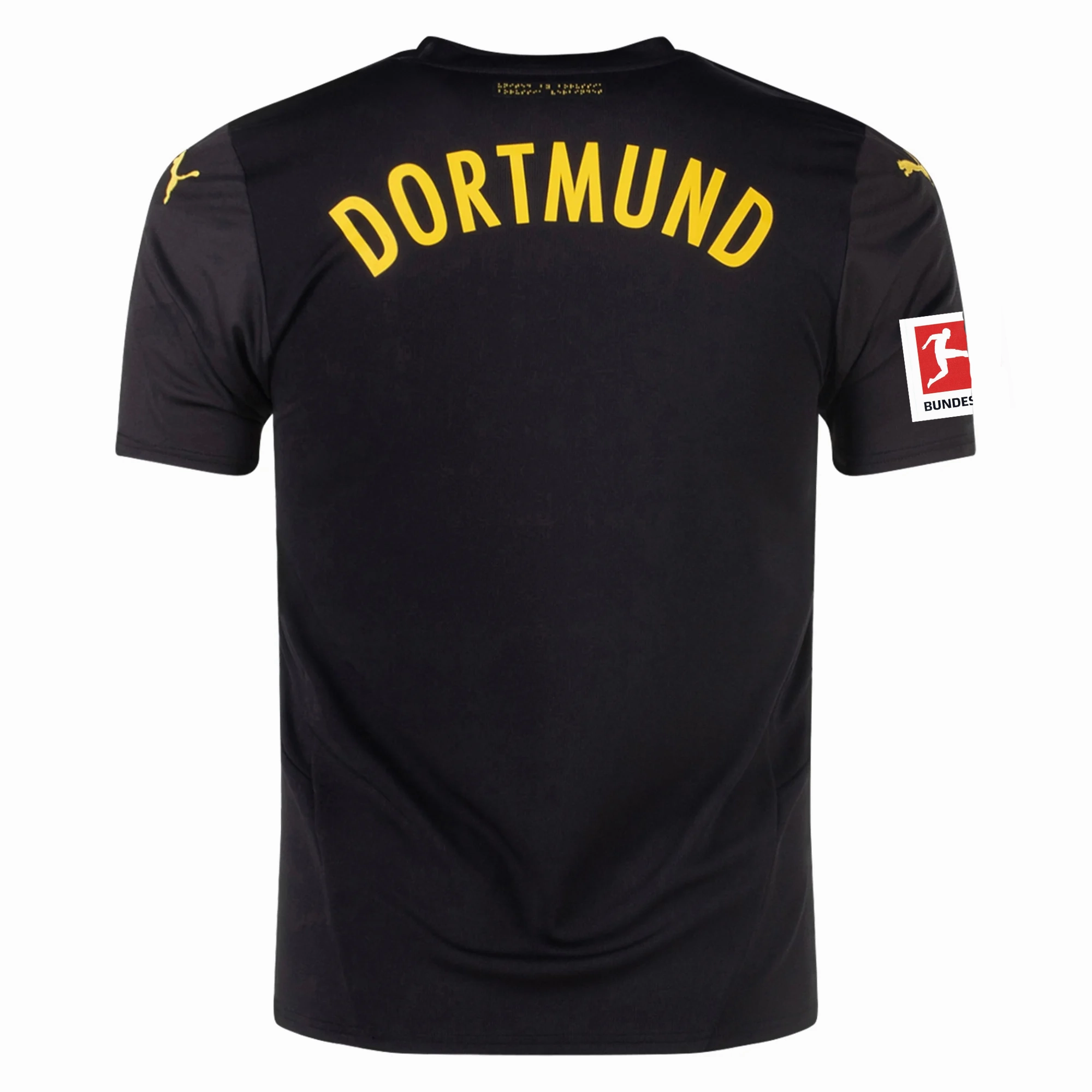 Mesh Panel Ventilation Puma Borussia Dortmund Away Jersey w/ Bundesliga Patch 24/25 (Puma Black/Faster Yellow)