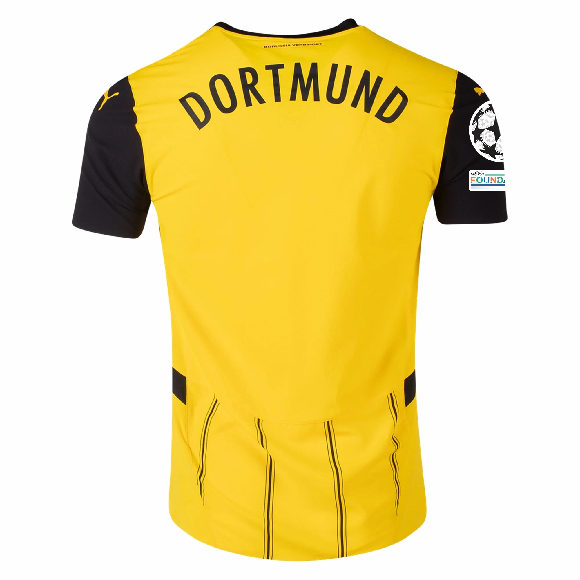 Agile Motion Puma Borussia Dortmund Home Jersey w/ Champions League Patches 24/25 (Faster Yellow/Puma Black)