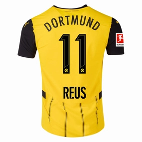 Eco Friendly Recycled Material Puma Borussia Dortmund Marco Reus Home Jersey w/ Bundesliga Patch 24/25 (Faster Yellow/Puma Black)