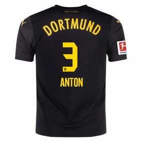 Puma Borussia Dortmund Waldemar Anton Away Jersey w/ Bundesliga Patch 24/25 (Puma Black/Faster Yellow) Air Control