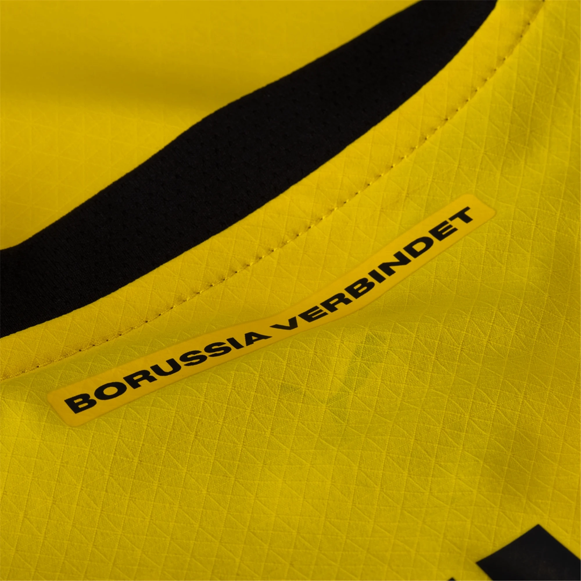 Puma BVB Dortmund Authentic Home Jersey w/ Bundesliga Patch 25/26 (Faster Yellow/Puma Black) Non Chafing Seam Finish Low Bulk Design