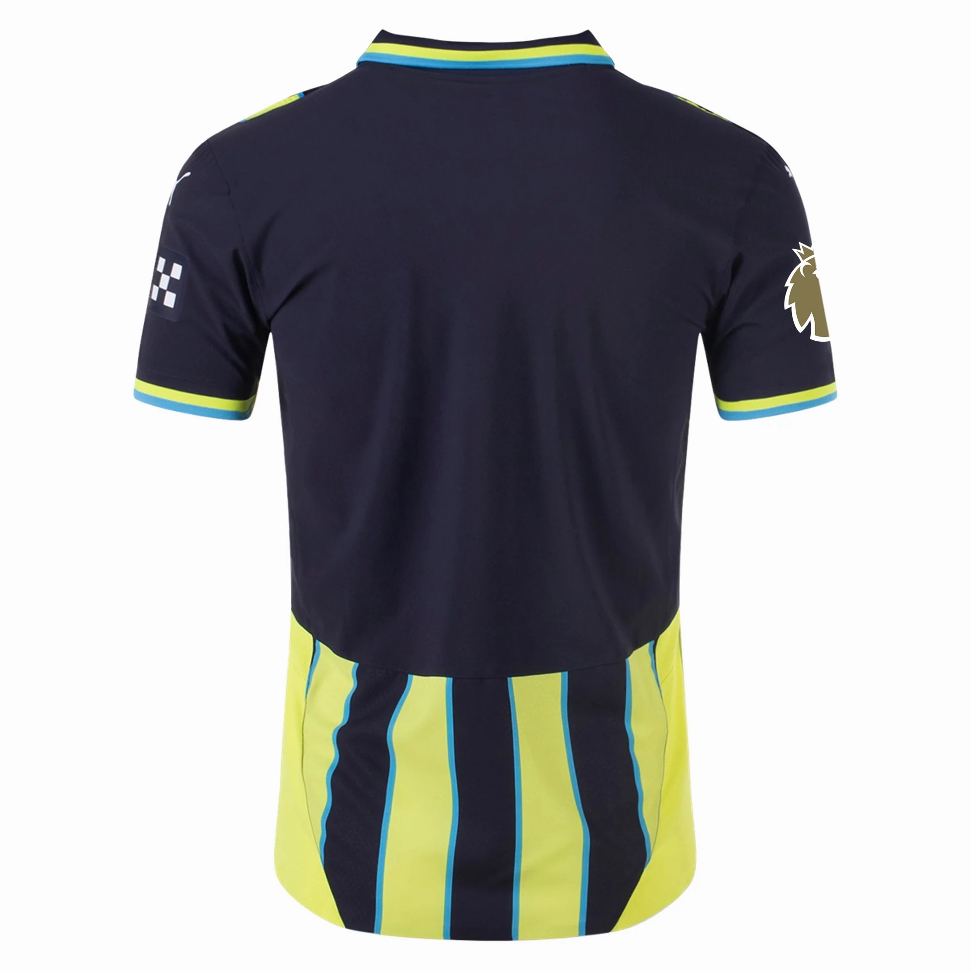 Puma Manchester City Authentic Away Jersey w/ EPL   Club World Cup Patch 24/25 (New Navy/Yellow Glow) Stylish Outfit