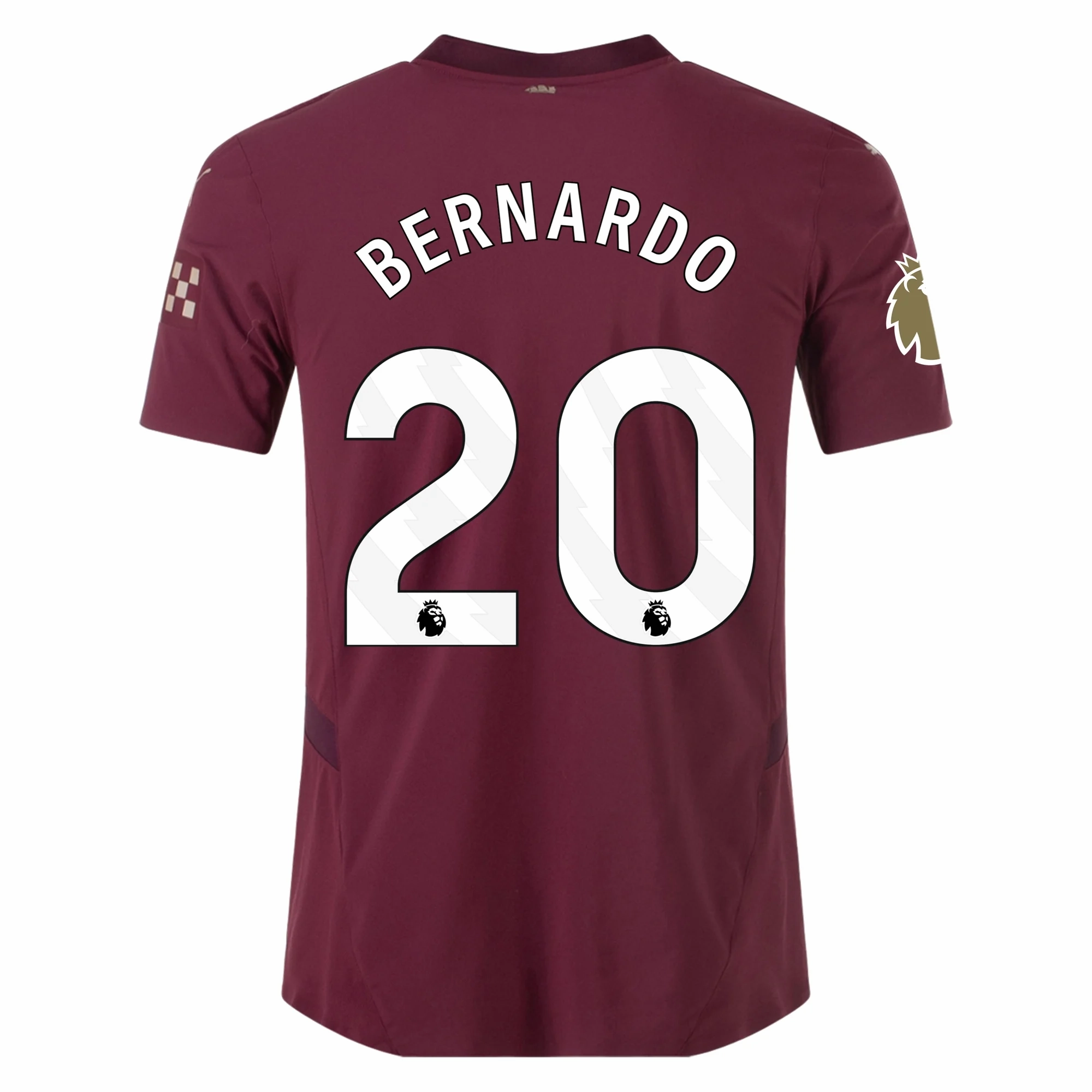 Anti Pilling Technology Durable Material Puma Manchester City Authentic Bernardo Silva Third Jersey w/ EPL   Club World Cup Patch 24/25 (Dark Jasper)