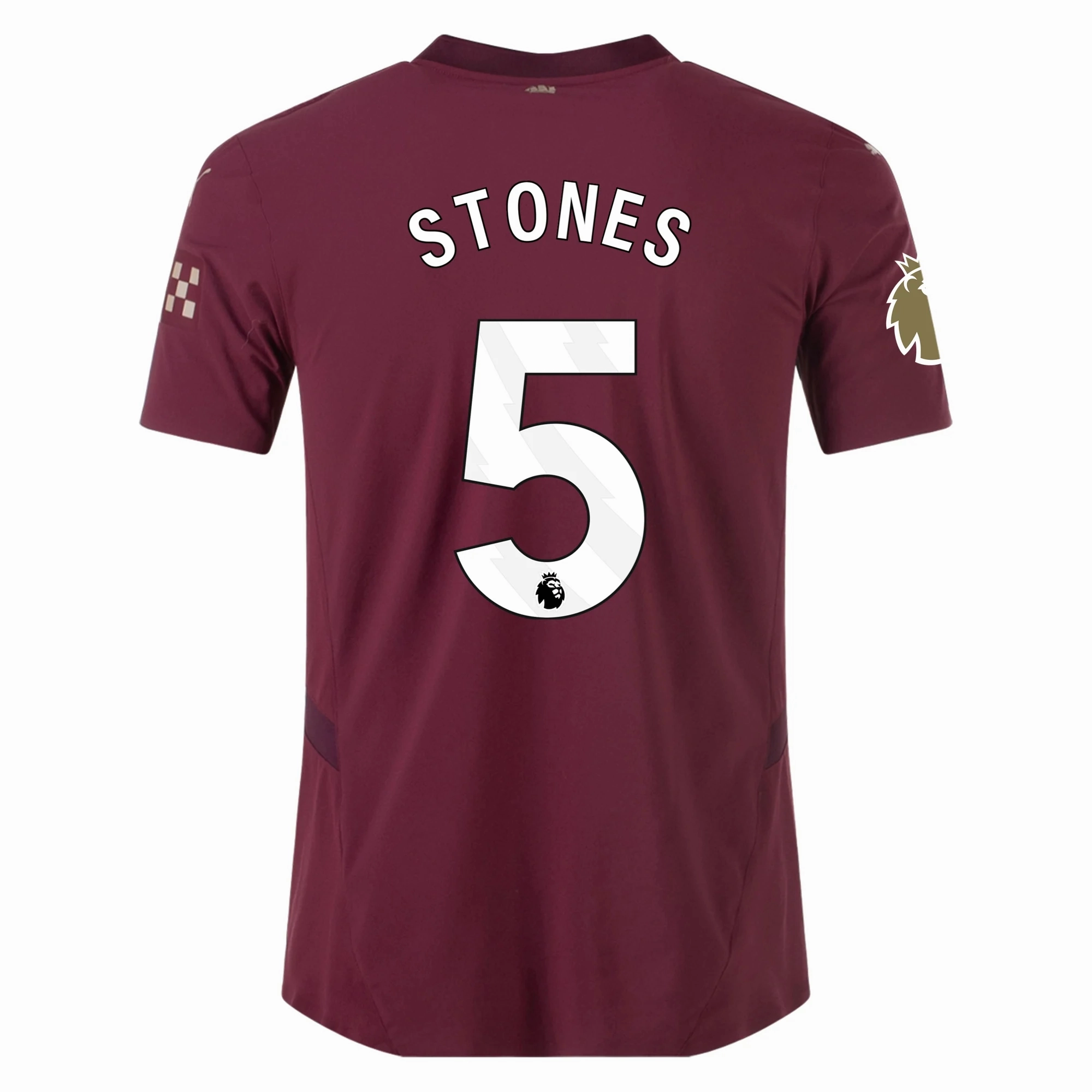 Yarn Dyed Fabric Layered construction Puma Manchester City Authentic John Stones Third Jersey w/ EPL   Club World Cup Patch 24/25 (Dark Jasper)