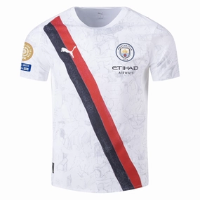 Butter Soft Touch Puma Manchester City Authentic Kid Super Jersey w/ Club World Cup Patches 25/26 (Puma White/Puma Black)