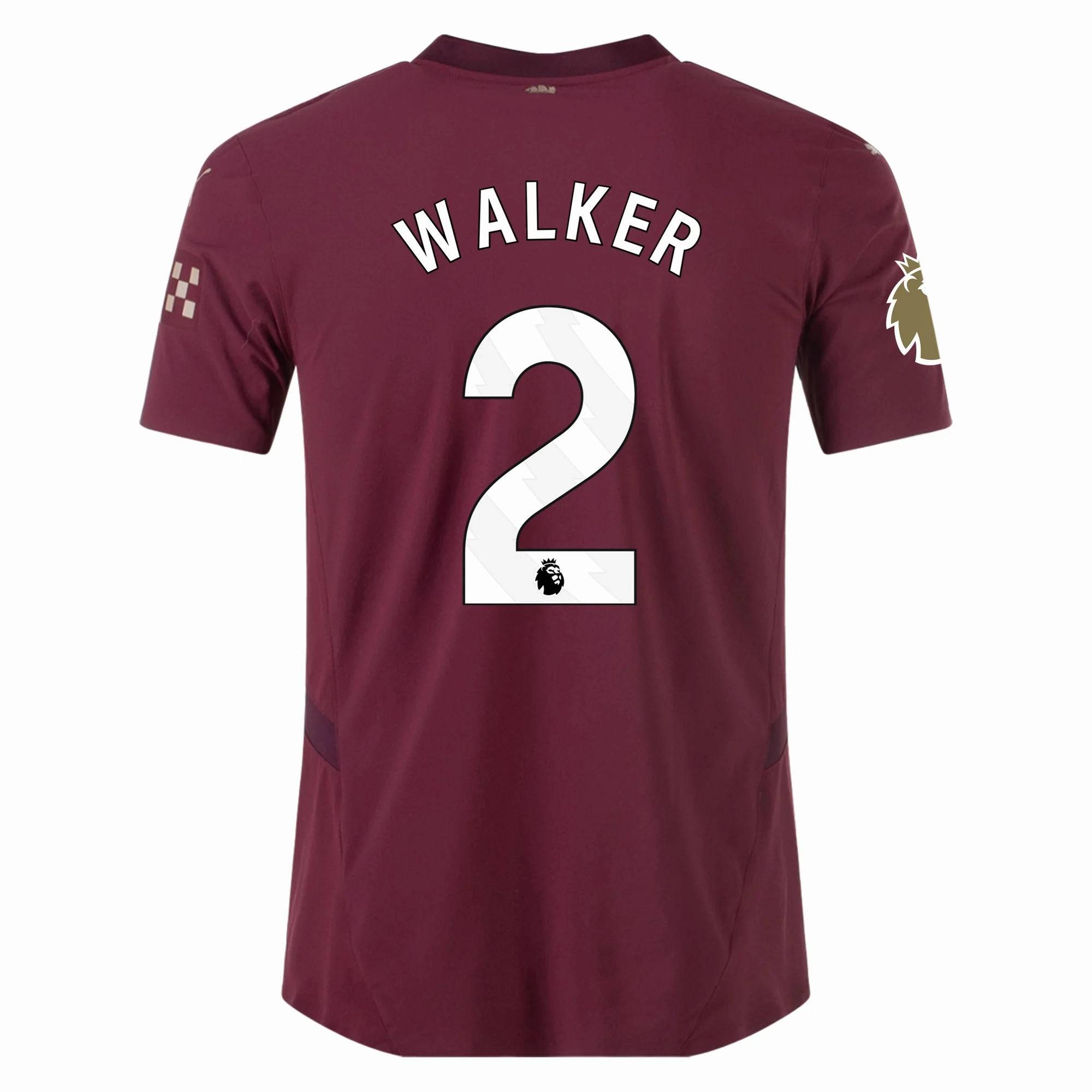Puma Manchester City Authentic Kyle Walker Third Jersey w/ EPL   Club World Cup Patch 24/25 (Dark Jasper) Layered Mesh Inserts