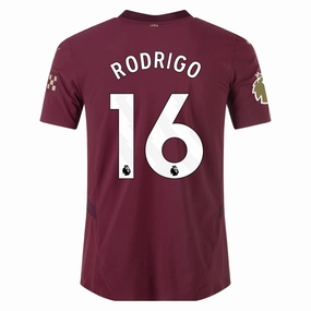 Puma Manchester City Authentic Rodrigo Third Jersey w/ EPL   Club World Cup Patch 24/25 (Dark Jasper) Hyper Fit