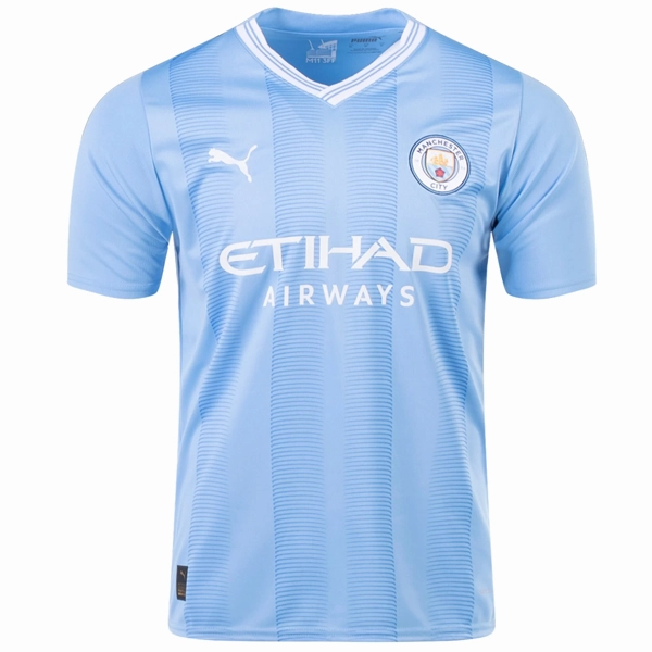 Abrasion Resistant Fabric Fast Cooling Puma Manchester City Home Jersey 23/24 (Team Light Blue/Puma White)