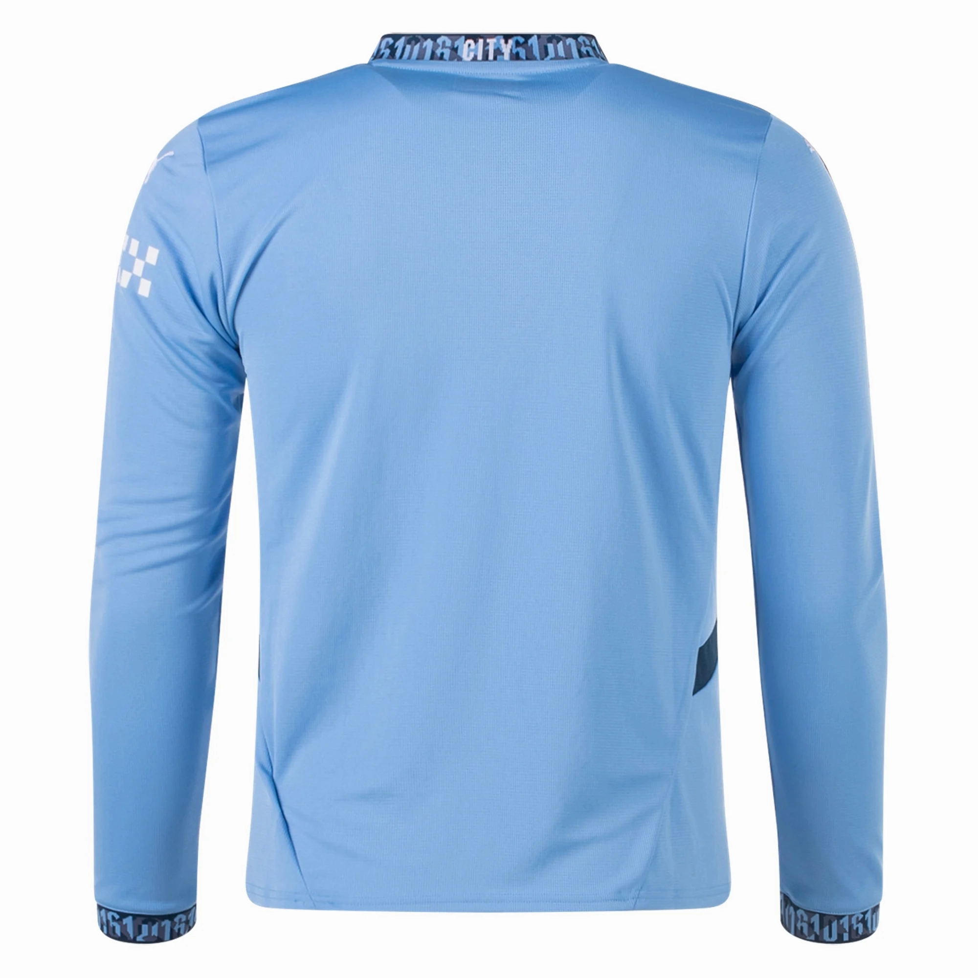 Puma Manchester City Home Long Sleeve Jersey 24/25 (Team Light/Marine Blue) Sustainable production Anti Microbial Fiber Blend