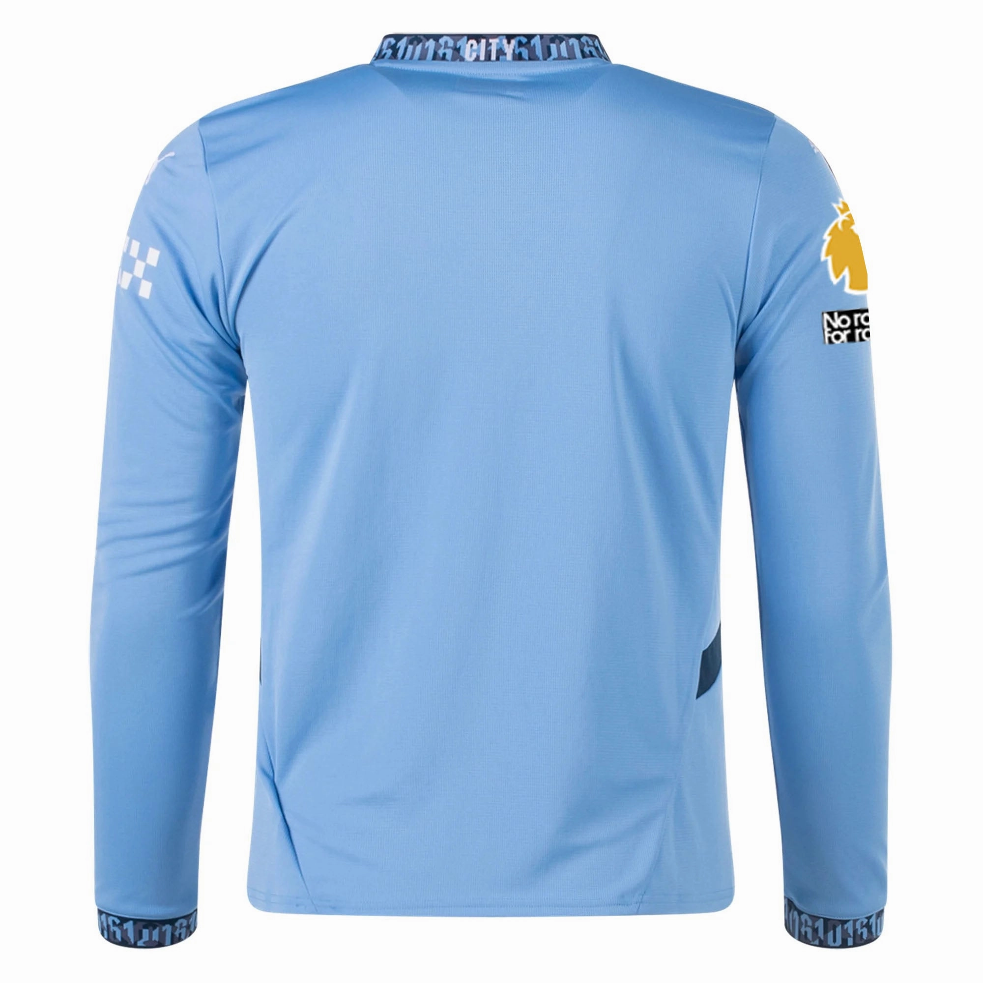 Core Movement Puma Manchester City Home Long Sleeve Jersey w/ EPL   No Room For Racism Patch 24/25 (Team Light/Marine Blue)