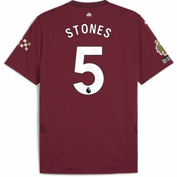 Puma Manchester City John Stones Third Jersey w/ EPL   No Room For Racism   Club World Cup Patches24/25 (Dark Jasper) Reinforced Neckline Chill Days