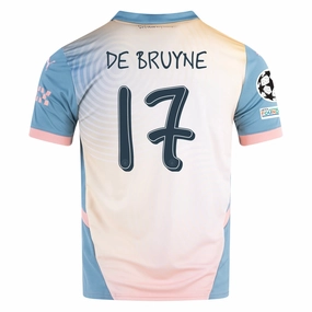 Puma Manchester City Kevin De Bruyne Fourth Jersey w/ Champions League   Club World Cup Patch 24/25 (Packaging Rosebay/Bold Blue) Lightweight Construction Comfort Plus