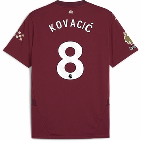 Classic Fit Puma Manchester City Mateo Kova?i? Third Jersey w/ EPL   No Room For Racism   Club World Cup Patches24/25 (Dark Jasper)