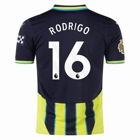 Outdoor Training Slub Textured Surface Puma Manchester City Rodrigo Away Jersey w/ EPL   Club World Cup Patch 24/25 (New Navy/Yellow Glow)