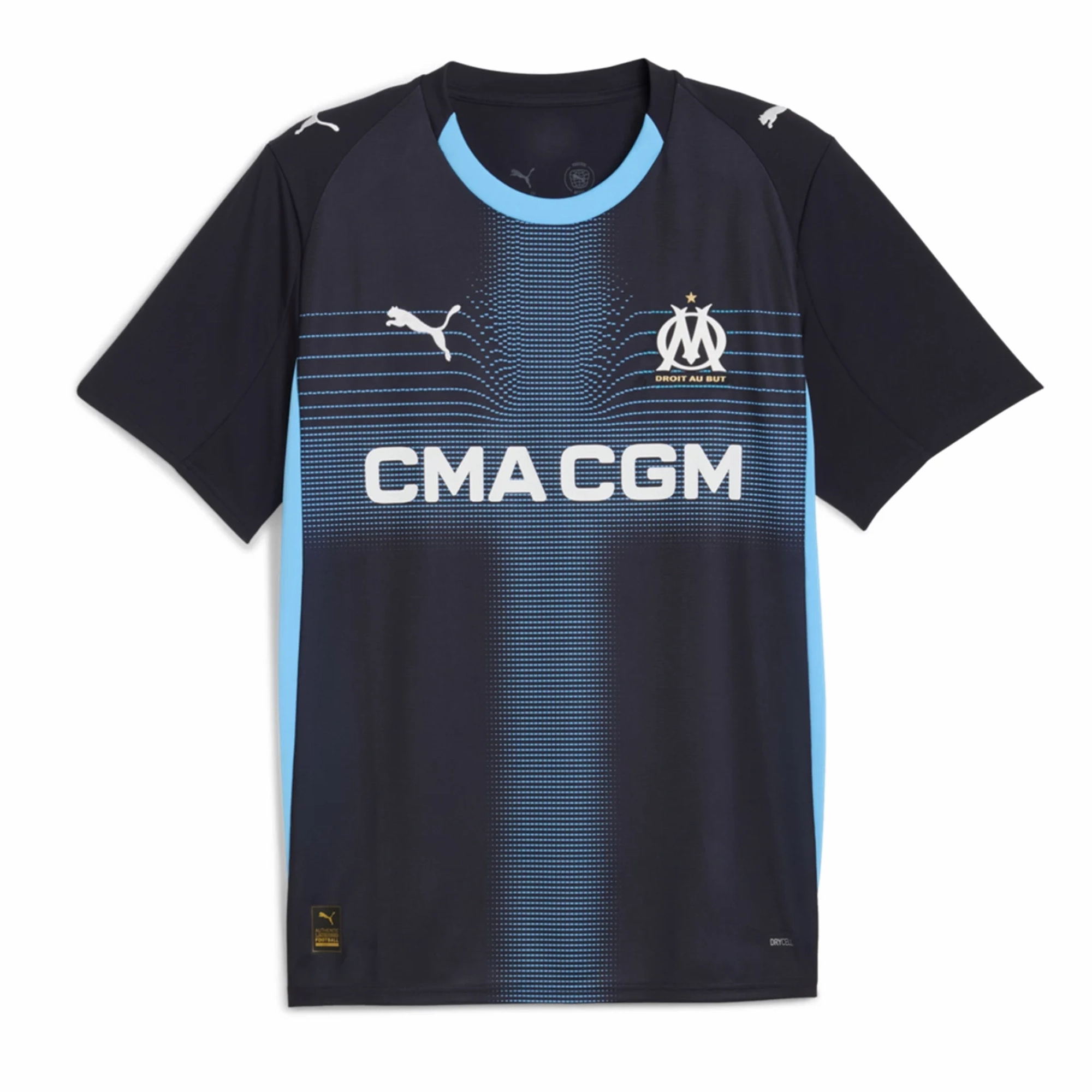 Compact Storage Packability Quick Release Hem Puma Marseille 25/26 Away Jersey (New Navy/Luminous Blue)