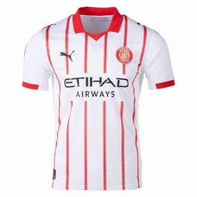 Puma Men's Girona Home Jersey 25/26 (Puma White/Puma Red) UV Protection Fabric Moisture Management Technology