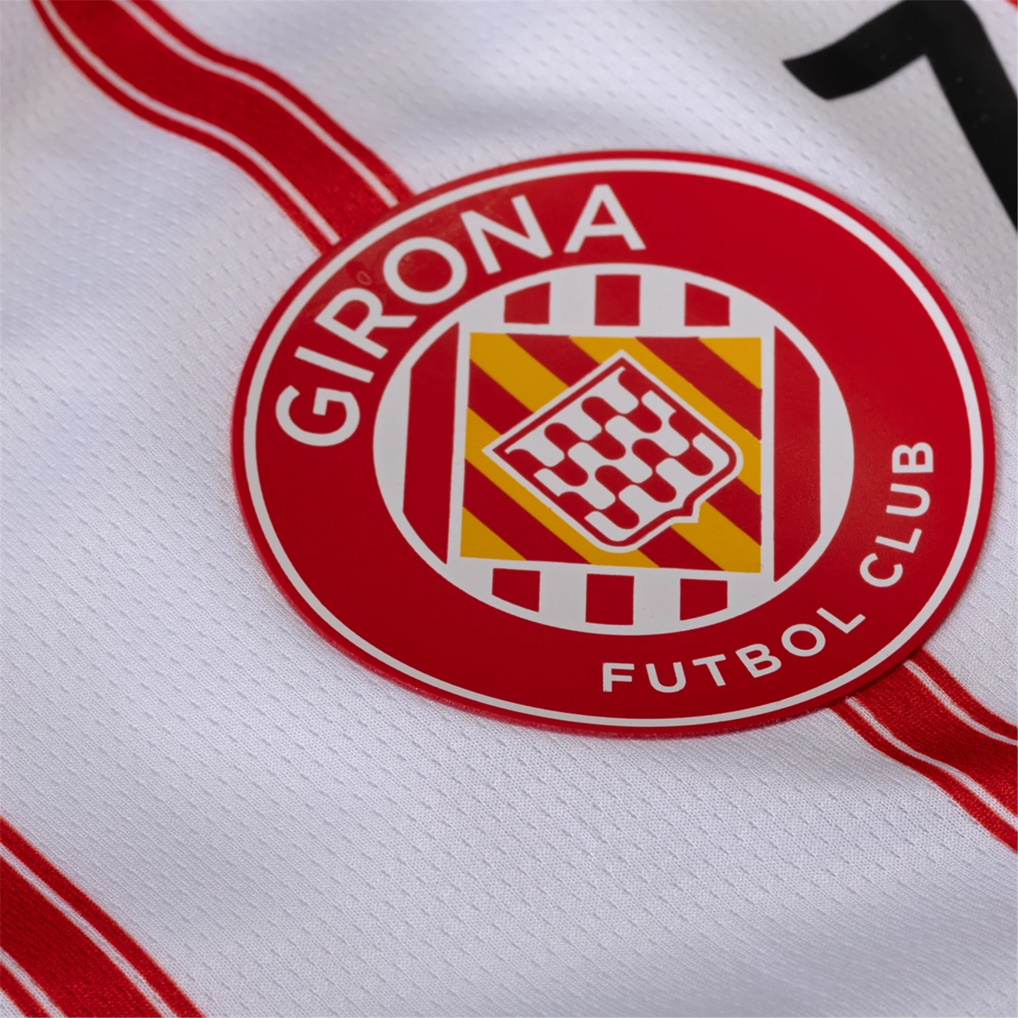 Puma Men's Girona Home Jersey 25/26 (Puma White/Puma Red) Breathable Performance Abrasion Resistant Zones