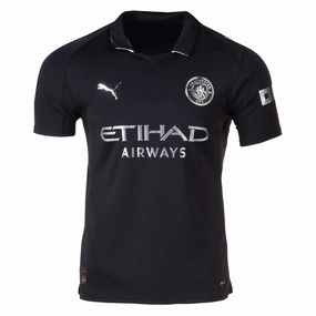 Puma Men's Manchester City Away Jersey 25/26 (Puma Black) Ultra Fine Zippers Wrinkle Resistant Finish