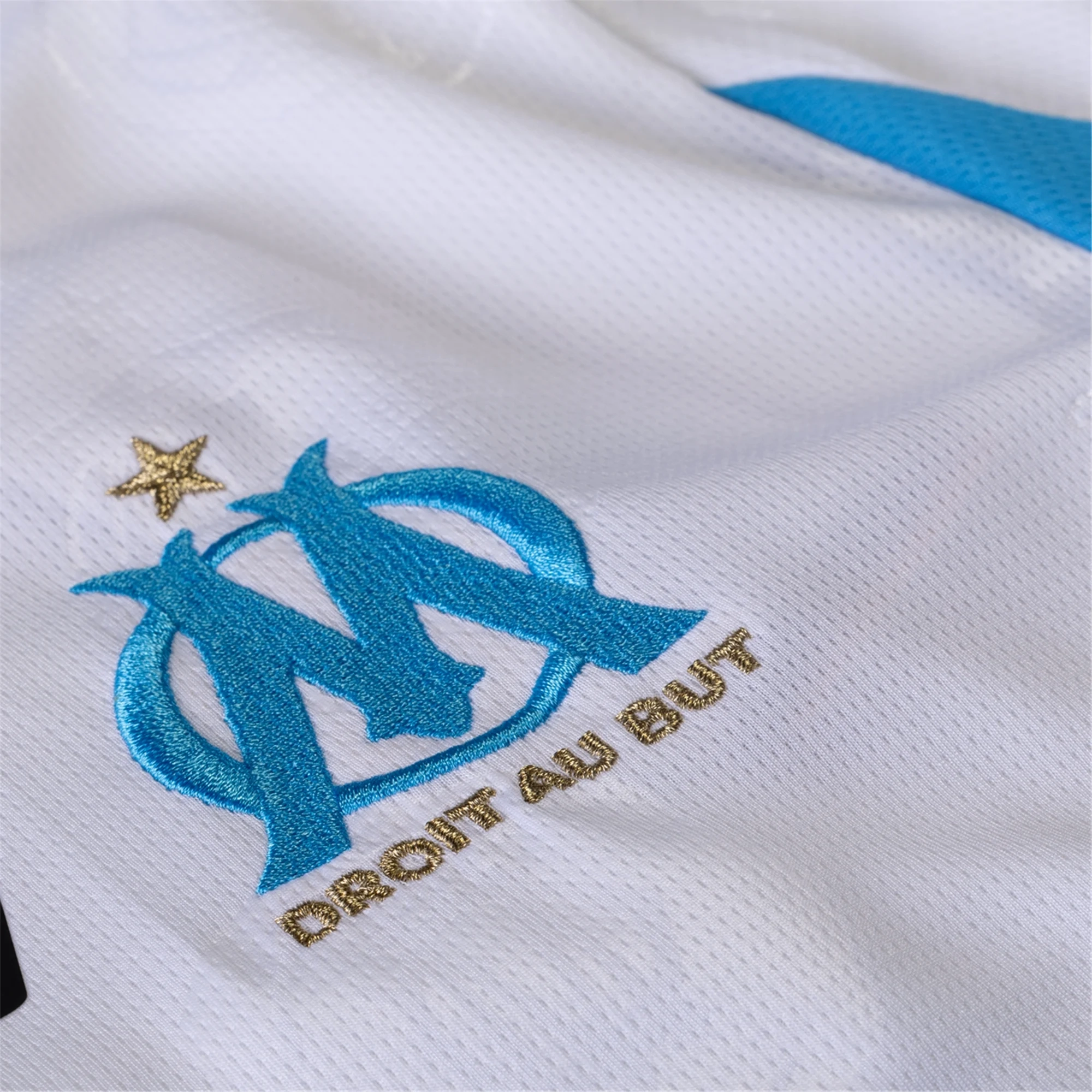 Unisex style Eco Friendly Material Puma Men's Marseille Home Jersey 25/26 (White/Blue)