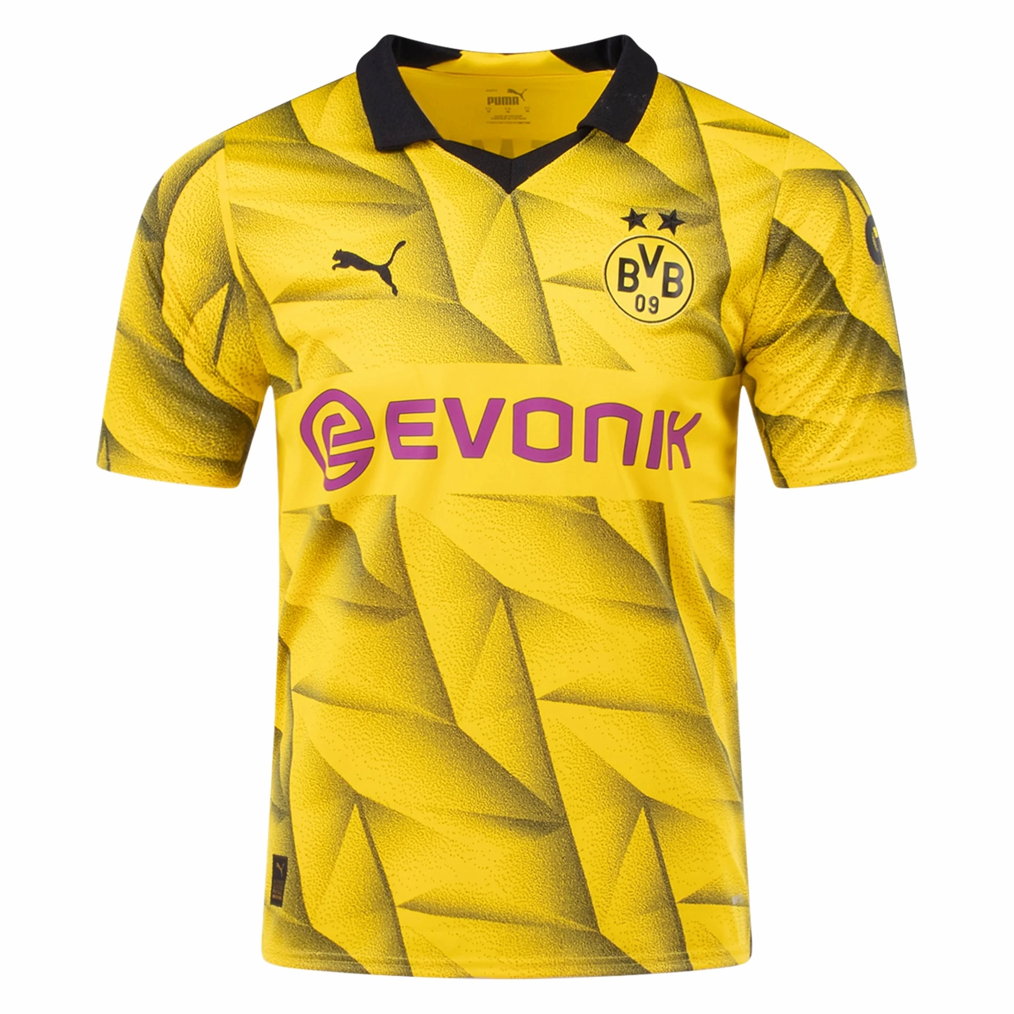 Puma Mens Borussia Dortmund Third Jersey 23/24 (Cyber Yellow/Puma Black) Durable Double Stitching Vented Back