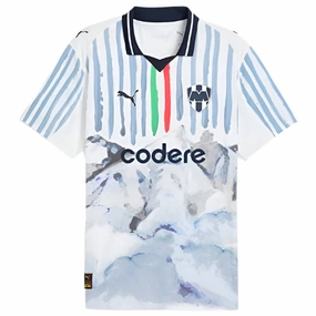 Puma Monterrey 25/26 Kid Super Authentic Jersey (Puma White/Deep Navy) All Purpose Knit All Day Comfort Flex