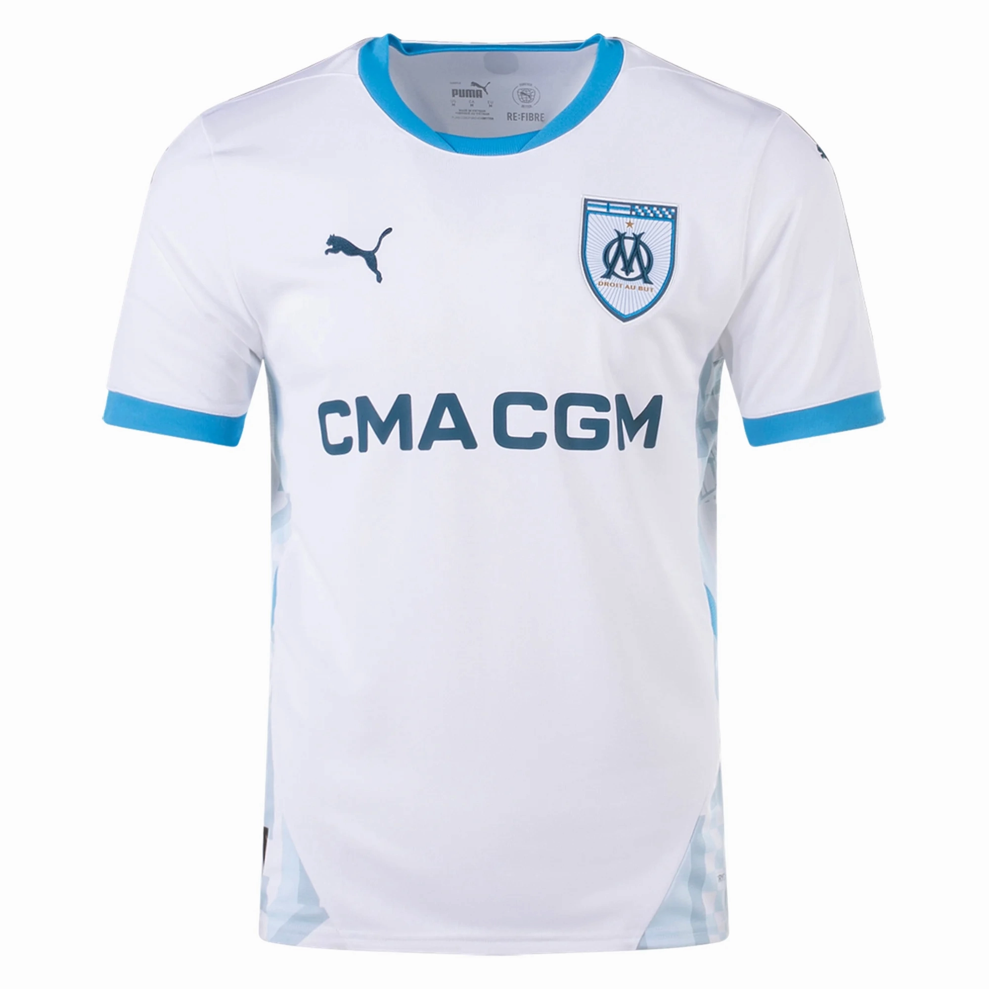 Flexible Motion Chill Fit Puma Olympique Marseille Home Jersey 24/25 (Puma White/Bleu Azur)