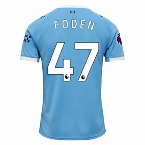 Air Mesh Puma Phil Foden Manchester City Home Jersey 25/26 w/ EPL   Sponsor Patch (Team Light Blue/Puma White)