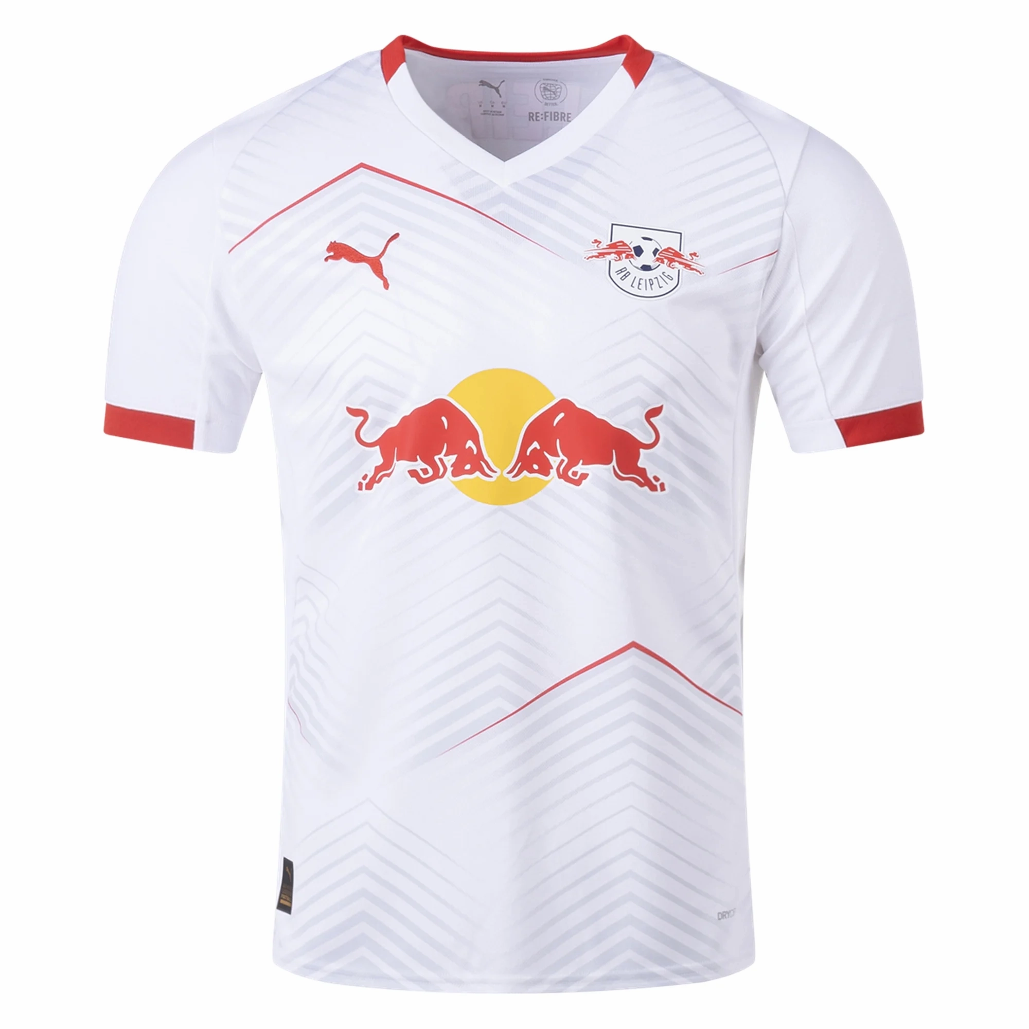 Puma RB Leipzig Home Jersey 25/26 (White/Red) Climate Control Durable Double Needle Hem