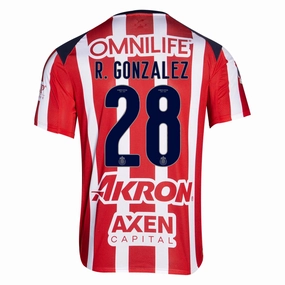 Form Fit Puma Ruben Gonzalez Men's Chivas De Guadalajara Home Jersey 25/26 (Puma Red/White)