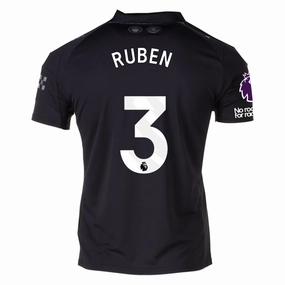 Puma Ruben Men's Manchester City Away Jersey 25/26 w/ NRFR   EPL Patches (Puma Black) Anti Pill Finish