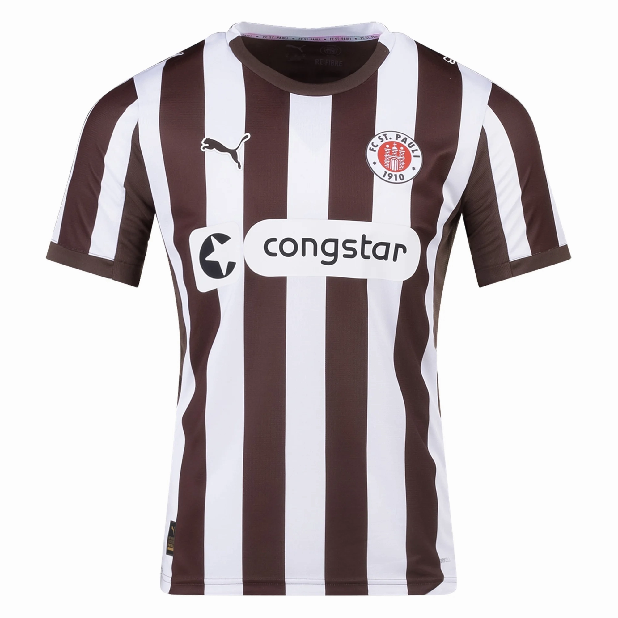 Puma St. Pauli 25/26 Home Jersey (Espresso Brown/Puma White) Drop Shoulder