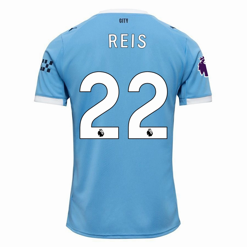 Balanced Fit Puma Vitor Reis Manchester City Home Jersey 25/26 w/ EPL   Sponsor Patch (Team Light Blue/Puma White)
