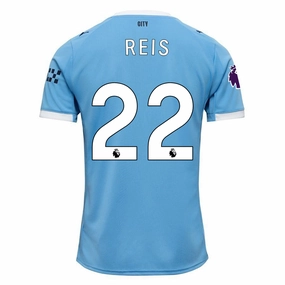 Balanced Fit Puma Vitor Reis Manchester City Home Jersey 25/26 w/ EPL   Sponsor Patch (Team Light Blue/Puma White)