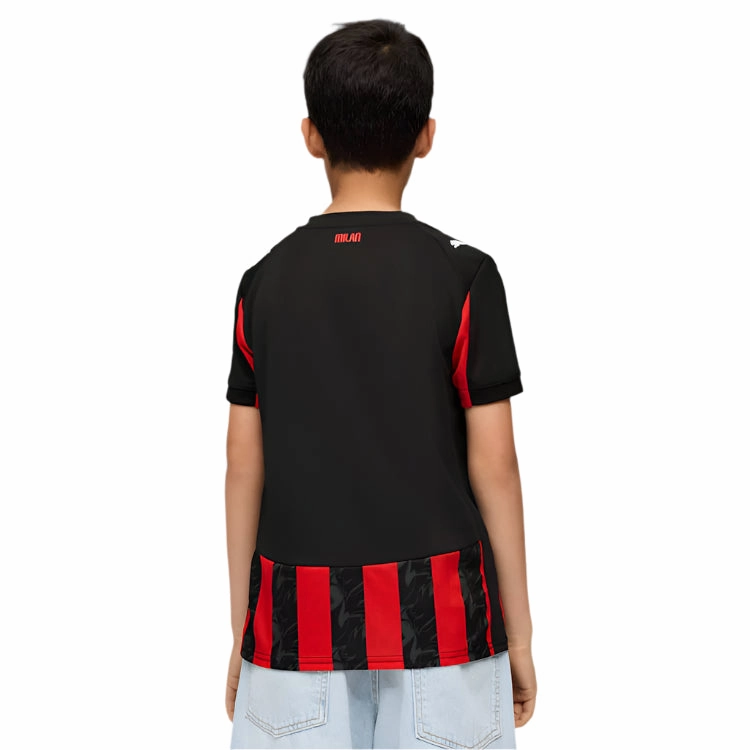 Puma Youth AC Milan Home Jersey 25/26 (Red/Black) All Weather Adapt Fabric