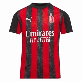 Breathable mesh lining Brushed Interior Puma Youth AC Milan Home Jersey 25/26 (Red/Black)