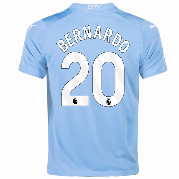 Puma Youth Manchester City Bernardo Silva Home Jersey 23/24 (Team Light Blue/Puma White) Dynamic Fit Technology Tagless Label Design