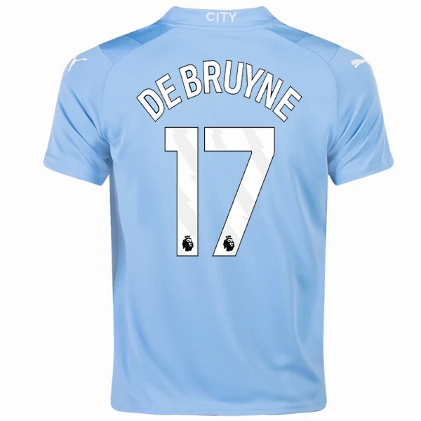 Casual Fit Puma Youth Manchester City Kevin De Bruyne Home Jersey 23/24 (Team Light Blue/Puma White)