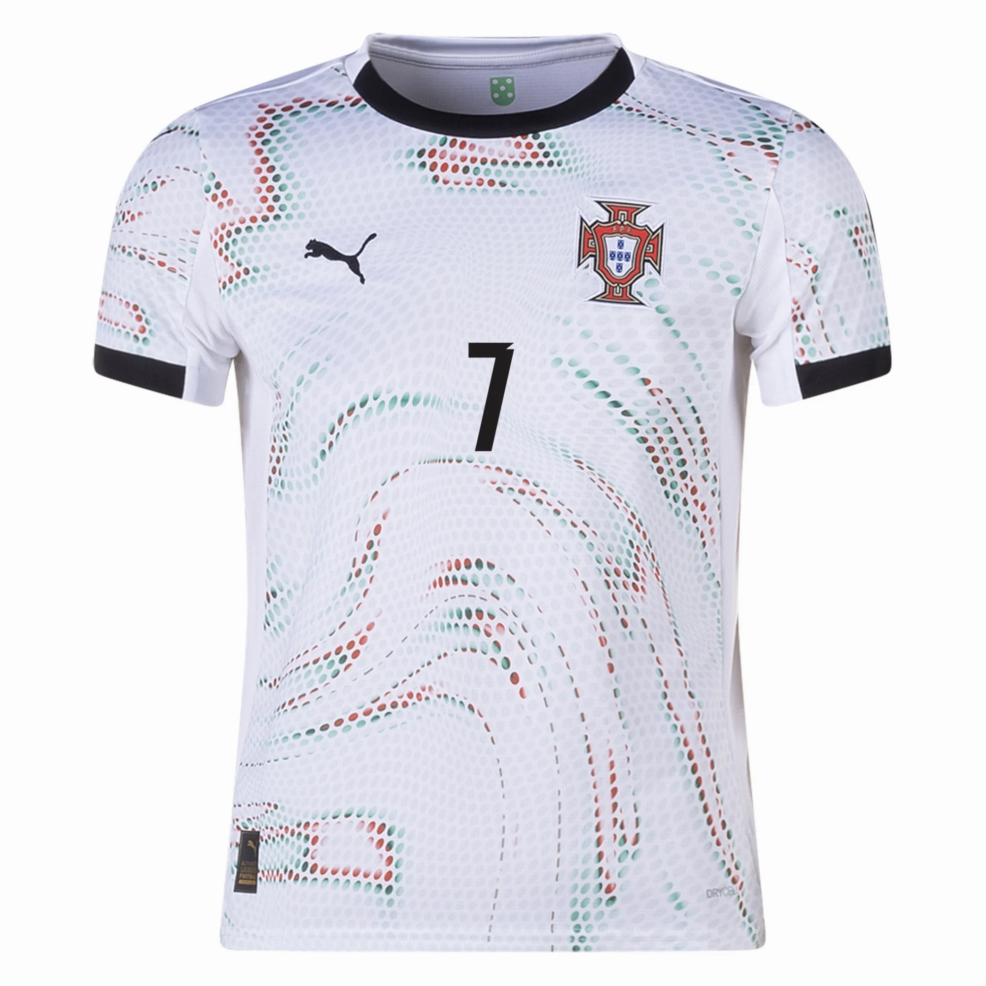 Puma Youth Portugal Cristiano Ronaldo Away Jersey 25/26 (Puma White/Puma Black) Neutral Style