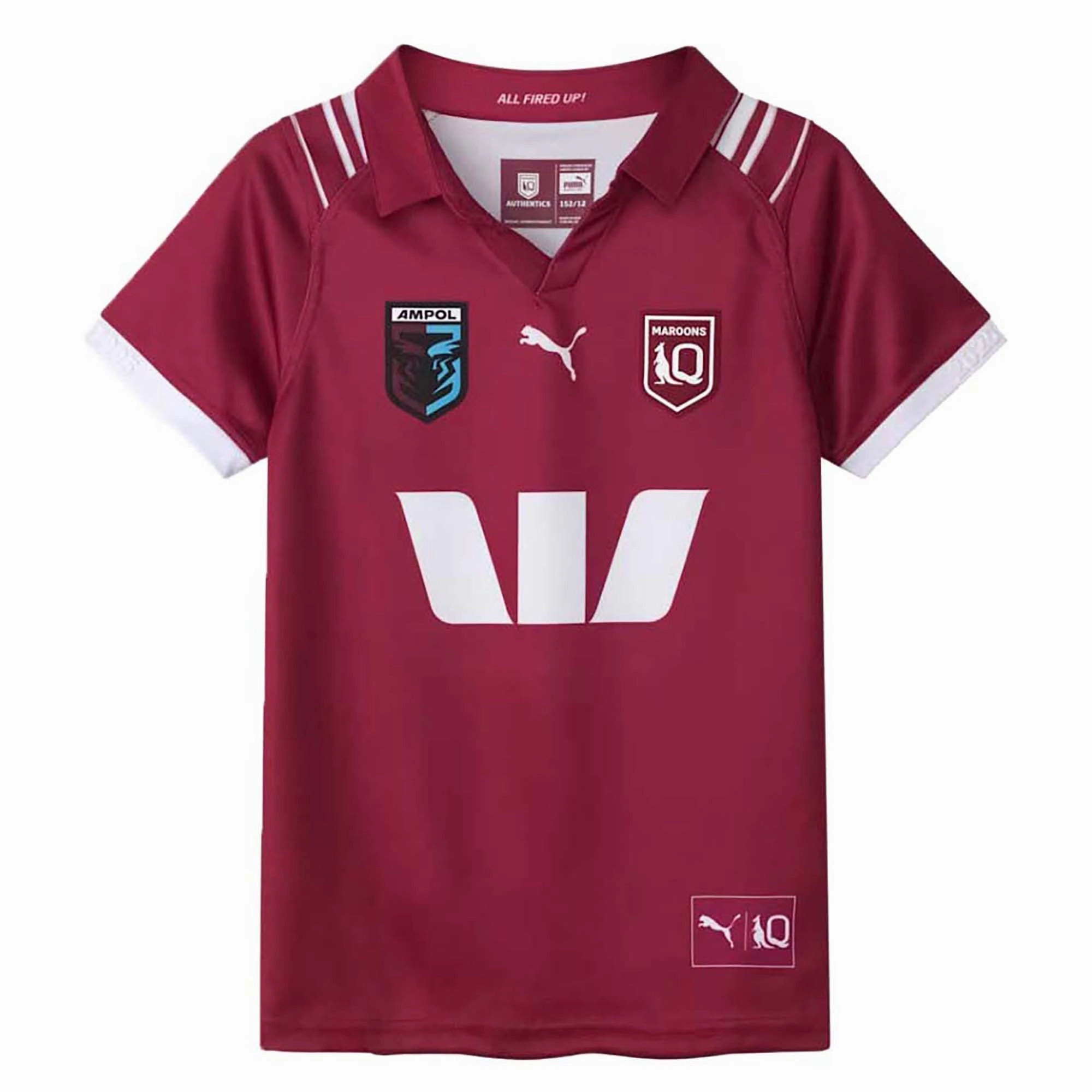Odor Resistant Finish Anti Static Finish Junior's State Of Origin Queensland Maroons 2025 Replica Home Jersey