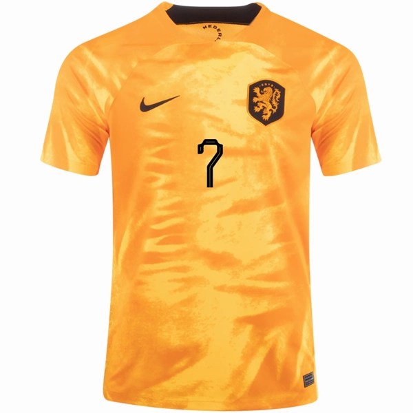 High Elasticity Cloth Nike Netherlands Steven Bergwijn Home Jersey 22/23 (Laser Orange/Black)