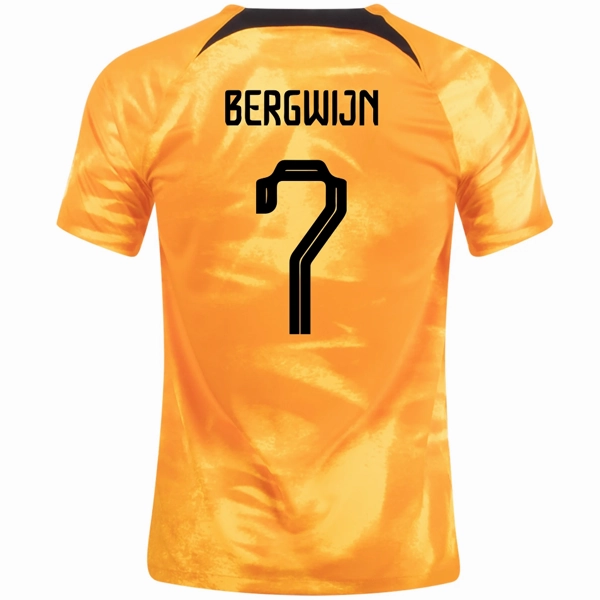 Feel Good Fit Nike Netherlands Steven Bergwijn Home Jersey 22/23 (Laser Orange/Black)